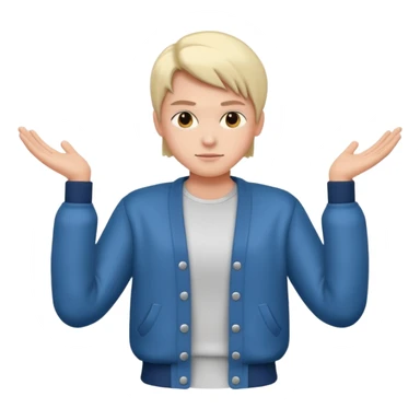 cool person shrug pose sticker