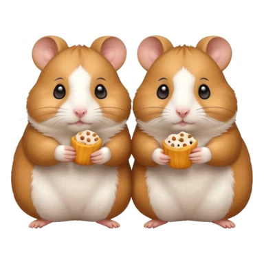 hamsters with snack sticker