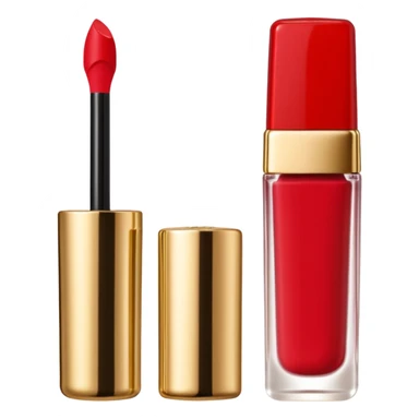 Dolce and Gabbana realistic liquid lipstick, transparent tube, gold shiny lid sticker