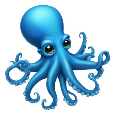 Cool blue octopus  sticker