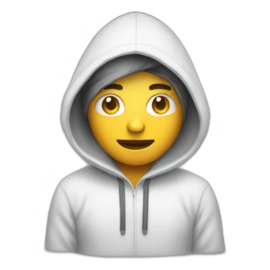 emoji  programmer with four hands in hoodie sticker