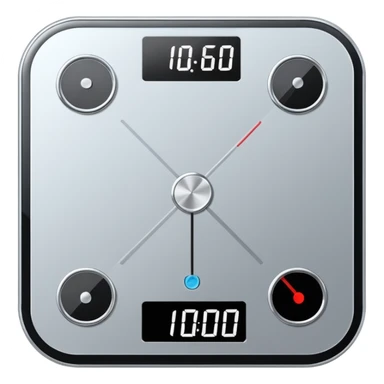 Digital weight scale with 0:00 on it sticker