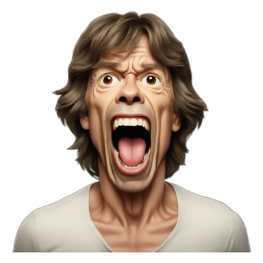 Mick Jagger screaming sticker