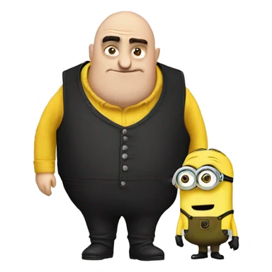 Gru with minion  sticker