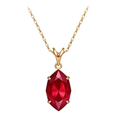 ruby pendant pulsing with cosmic light, like a phoenix’s spark sticker