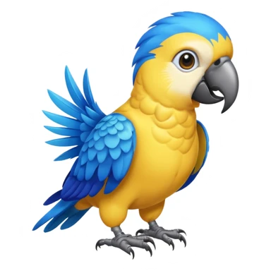 Pappagallo giallo e blu sticker