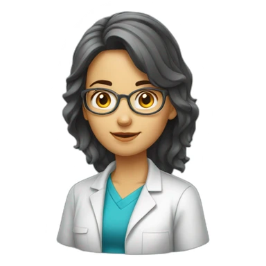 Fille qui étudie de la physique chimie  sticker