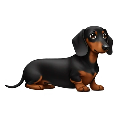 Black and brown dachshund  sticker