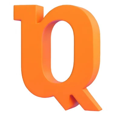 bold letter Q sticker