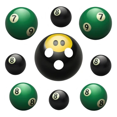 Panther print lucky nine ball sticker