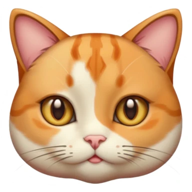 calico cat with cute slim face, small head, hazel eyes, and short but chubby body sticker