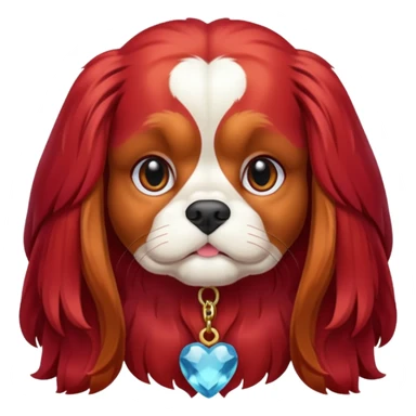 ruby colored king charles cavalier sticker