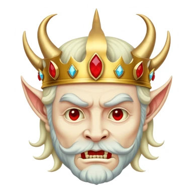 tzar, demon, horns, crown, old sticker