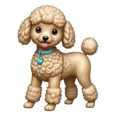 perrito caniche secando el pelo sticker