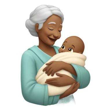 New baby and grandma  sticker