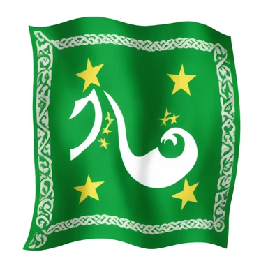 The Circassian flag  sticker