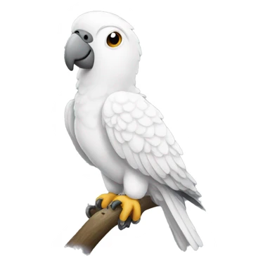 white parrot sticker