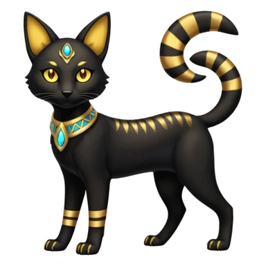 Umbreon-Umbreon-Bastet-Fakémon-hybrid-creature (full body)  sticker