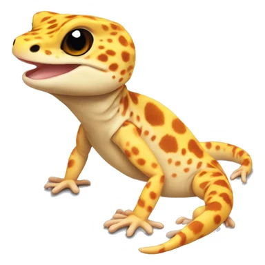 leopard gecko yellow and orange sticker