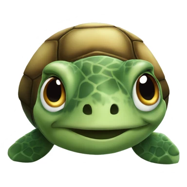 Sea turtle with disturbed look on his face  sticker
