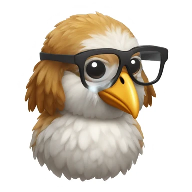 Poussin avec des lunettes  sticker