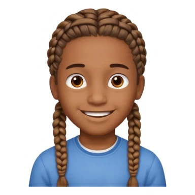 Un chico moreno con trenzas sticker