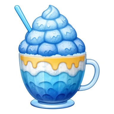 Shaved ice in a cup sticker