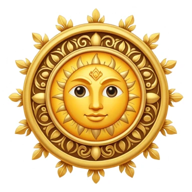 sun with Slavic-style patterns sticker