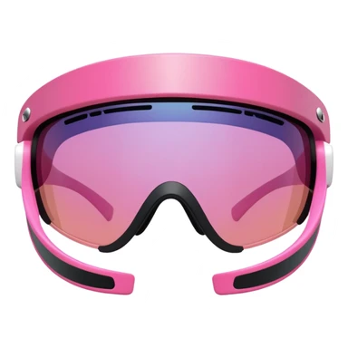 sporty pink shield visor sunglasses with comically thick frame, maximum chunky build, extremely oversized robust design, one-piece lens sticker