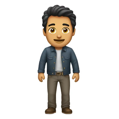 Hombre sonrojado con vergüenza  sticker