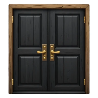 a black door  sticker