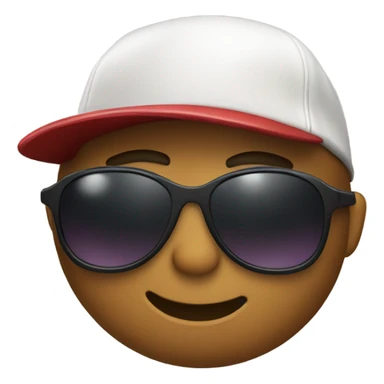 Baseball with sunglasses  sticker