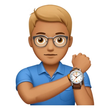 Male with wrist watch sticker