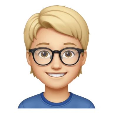 Glasses Wearing Teen sticker