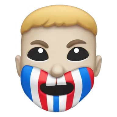 evil face face with tricolor ribbon emoji sticker