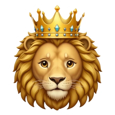 Lion with golden crown — majestic and proud. sticker