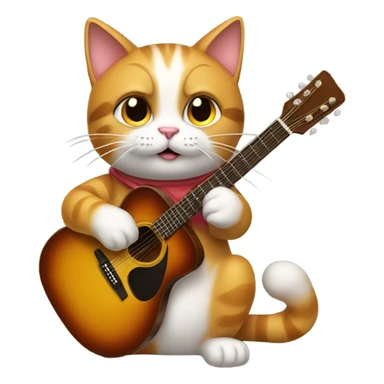 Cat playing guitar  sticker