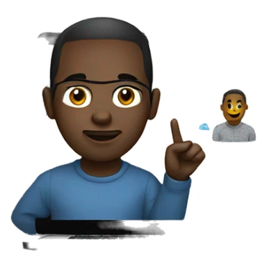 africcan Developer with jumper coding on a macbook sticker