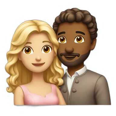 Couple romantique français sticker