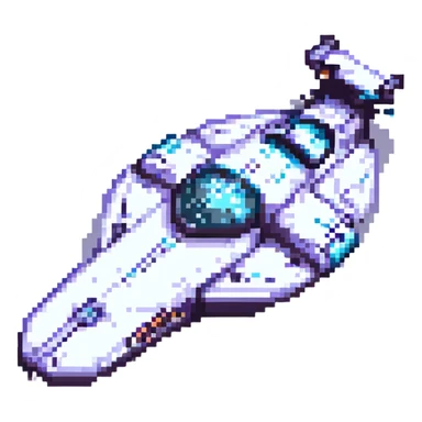 sleek interstellar cruiser sticker