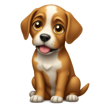 Dog sitting in the a back  sticker