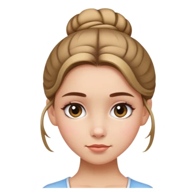 Une fille avec un chignon  sticker