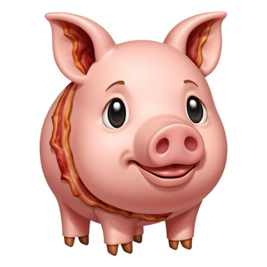 Pig with bacon sticker