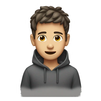 a boy who's being pulled by his ears and has a big neck. sticker