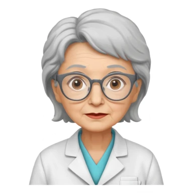 scientist professor old woman sticker