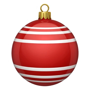 A Red Striped Ornament sticker