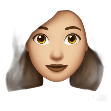 Plus size seductive brown hair Caucasian woman sticker