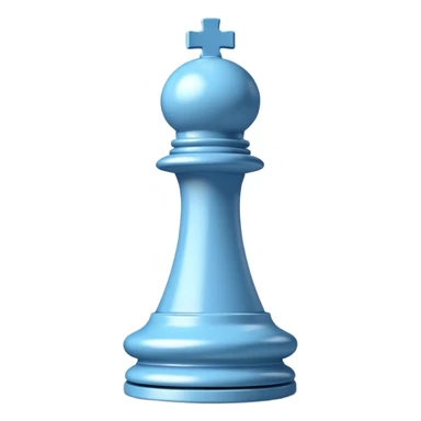 
chess bishop piece object, classic bishop shape with top slit, 3D cartoon, glossy material, soft shadow, mobile game icon style, centered, clean background, no text, no watermark
 sticker