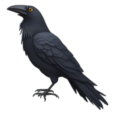 Une belette avec un corbeau sticker