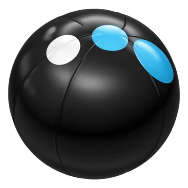 black beach ball sticker